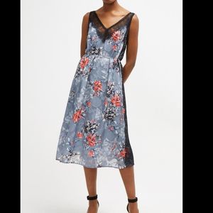 French Connection Blue Floral Slip Dress Size 2